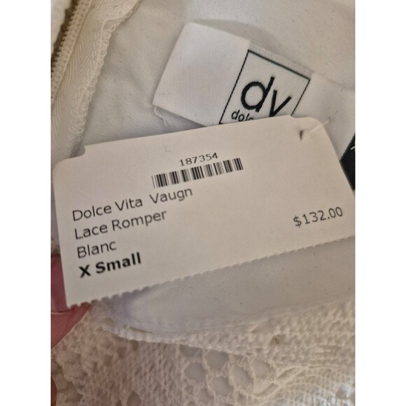 Dolce Vita Vaugn Lace Romper Boho Sleeveless Romper Ivory Sz XS NEW $132 - Picture 4 of 5
